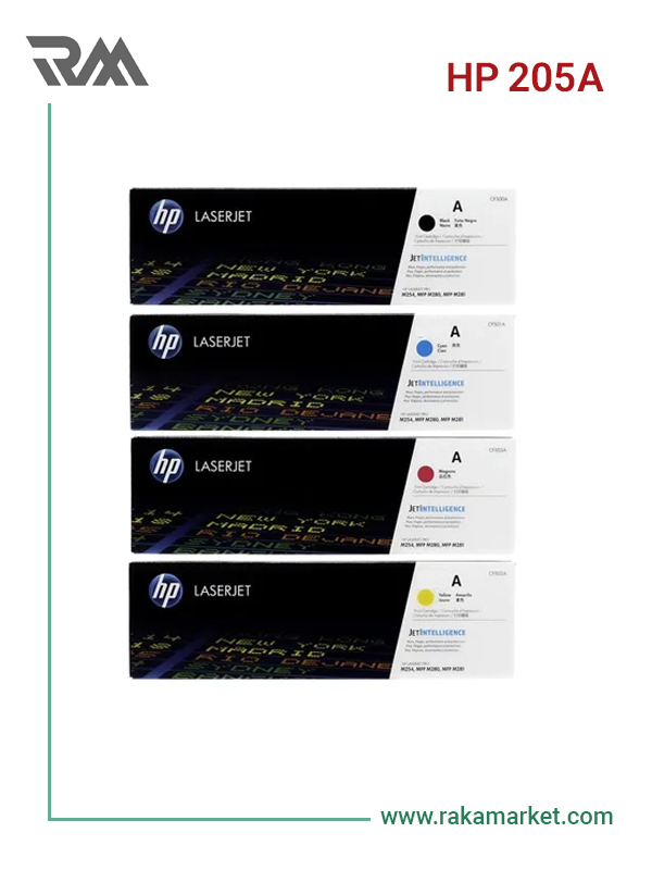 ست کارتریج تونر لیزری رنگی اچ‌پی مدل HP 205A