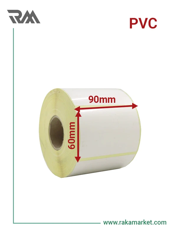 لیبل پی وی سی 90*60 تک ردیفه 1000 تایی