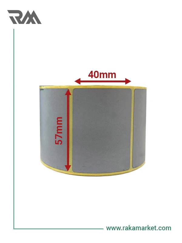 لیبل حرارتی طوسی 57*40 تک ردیفه 750